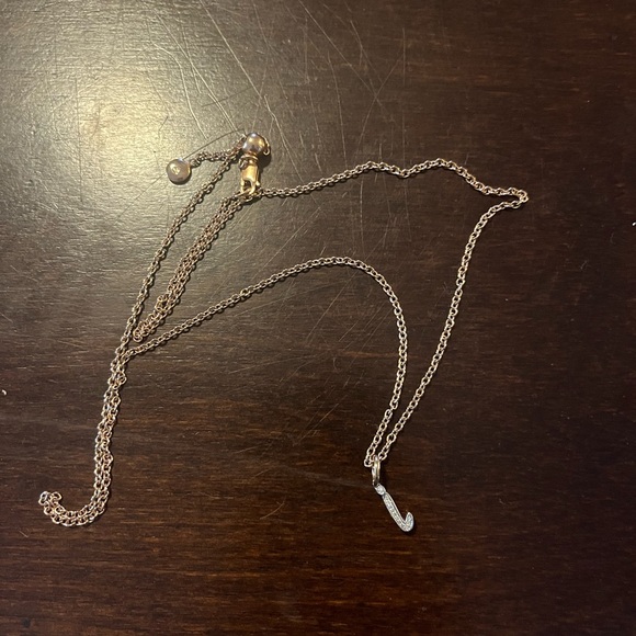 MONICA VINADER ROSE GOLD VERMEIL ALPHABET PENDANT “I” WITH 24” ROSE GOLD CHAIN - Picture 4 of 9